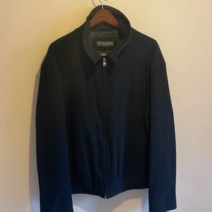 BANANA REPUBLIC MENS BLACK WOOL BOMBER